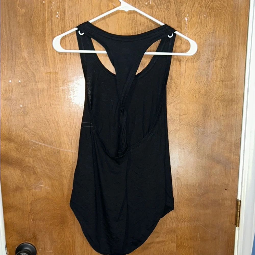 Nike Black Racerback Tank Top Relaxed Fit - Picture 3 of 4
